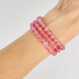 Бусины для украшений из мадагаскарского Розового кварца 39 см