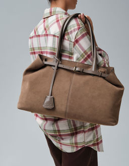 Замшевая сумка Daniela DBR 31375 серо-коричневый фото 6