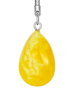 Брелок из натурального янтаря красивого медового цвета