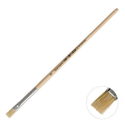 Цена за 10 шт. Кисть для рисования, щетина, № 5, плоская, деревянная ручка, международный размер