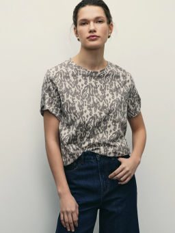 Футболка прямого кроя с принтом / Zarina  фото 7