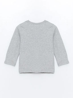 Bisiklet Yaka Be?ikta? Bask?l? Uzun Kollu Erkek Bebek Pijama Tak?m? - Waikiki фото 3