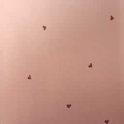 Цена за 20 шт. Пленка для цветов и букетов, в листах, 57×57 ±1 см, «Сердечки», пудра темная, 65 мкм