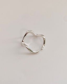 Кольцо с белым серебрением