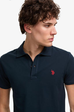 Erkek Slim Fit Polo Yaka Koyu Lacivert Basic Ti__rt - U.s. polo assn фото 2