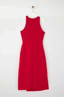 TRENDYOLMILLA Kahverengi Duz Midi Dokuma Elbise TWOSS25EL00777  фото 20