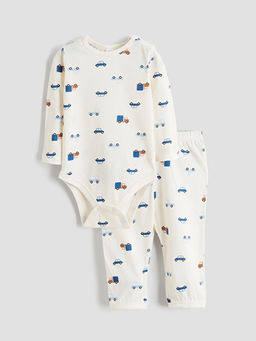 Bisiklet Yaka Erkek Bebek ??t??tl? Body ve Pantolon