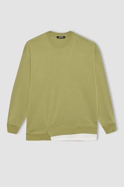 Толстовка-туника с длинными рукавами стандартного кроя - Defacto фото 10