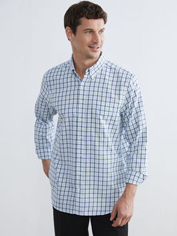 Regular Fit Ekose Gabardin Erkek G?mlek