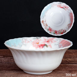 Салатник 300 мл 125 мм / LHBW-50XN (6801) /уп 6/72/ Роза на голубом - Галеонтрейд фото 3