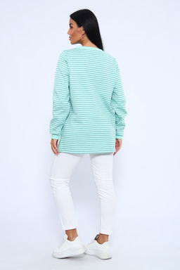 Свитшот 375709 в полоску повседневный трикотажный