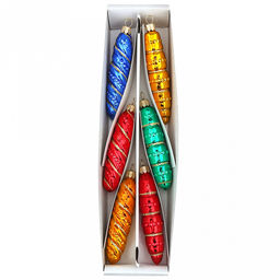 Елочная игрушка фигурка стеклянная Винтаж 9,5см, ручная художественная роспись, подарочная упаковка, набор 6шт (Россия) - Домашняя мода фото 6