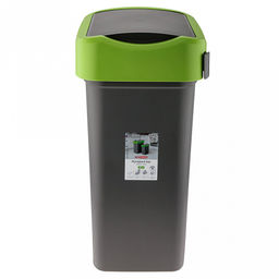 Ведро для мусора с плавающей крышкой пластмассовое SMART BIN 50л, с креплением для мусорных пакетов, зеленый Econova (Россия) - Домашняя мода фото 6