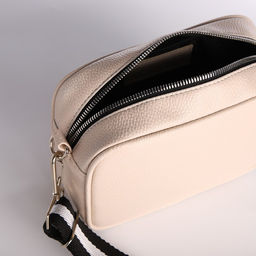 Сумка женская кросс-боди TEXTURA на молнии, 19×7×15 см, бежевая