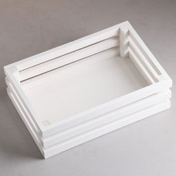 Кашпо для цветов Classic, 30×20×9.5 см, деревянное, белое