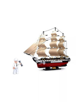 Конструктор SLUBAN 1118 дет. "Модель 1:170 парусного фрегата" (М38-В0836) на подставке, в коробке