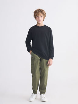 Bisiklet Yaka Erkek ?ocuk Sweatshirt