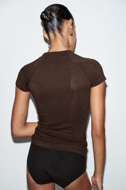 RAGLAN SHORT SLEEVE T-SHIRT - Zara фото 5