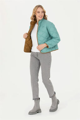 Женское светлое пальто цвета хаки Неожиданная скидка в корзине - U.s. polo assn фото 3