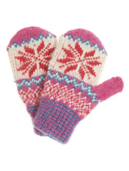 Варежки детские "Орнамент со вставкой" 0410-5