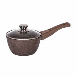 Ковш 1,2л АП Гранит brown со съемной ручкой и стеклянной крышкой арт. 081806 /Мечта/