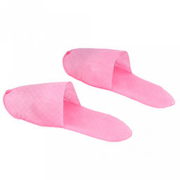 Тапочки одноразовые Hotel до 42 размера, для процедур, спанбонд, подошва - спанбонд, слой пенополиэтилена, с закрытым мысом, розовый (Россия) - Домашняя мода фото 3