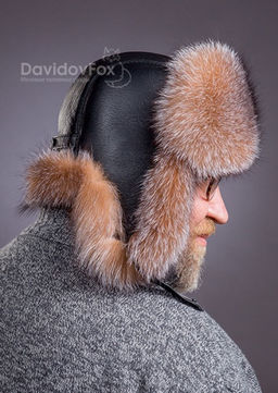 Шапка Пилот блюфрост кристалл (кожа)