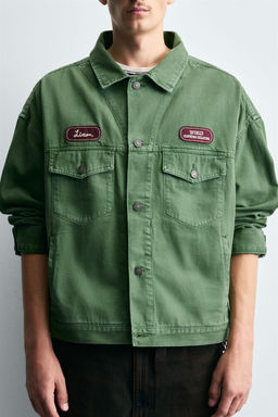 WASHED PATCH JACKET - Zara фото 5