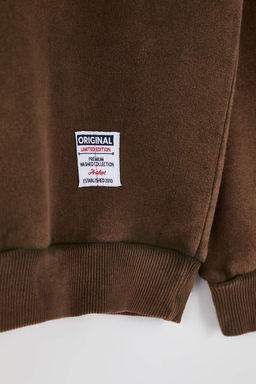 TRENDYOL MAN Yesil %100 Pamuk Premium Oversize/Genis Kesim Eskitme/Soluk Efektli Sweatshirt TMNAW24SW00021 - Trendyolmilla фото 19