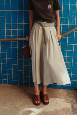 RUSTIC LAYERED SKIRT WITH BELT - Zara фото 2