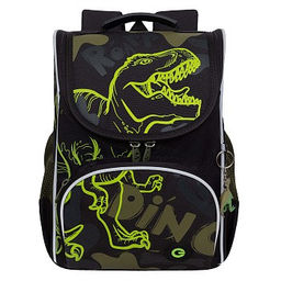 RAm-385-8 Рюкзак школьный с картхолдером на держателе и мешком для обуви - Grizzly фото 3