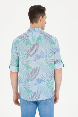 U. S. Polo Assn Мужская зеленая рубашка с длинным рукавом - U.s. polo assn фото 5