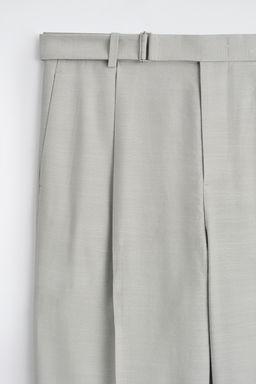 PANTAL?N WIDE LEG CON CINTUR?N EN MEZCLA DE LINO - H&m фото 7