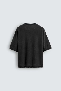WASHED PRINT KNIT T-SHIRT