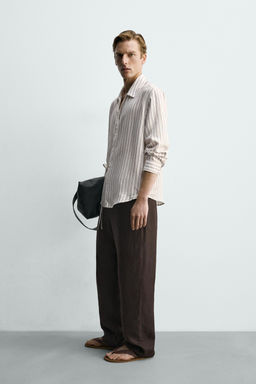 CAMISA FLUIDA RAYAS LAZO / Blanco - Zara фото 4