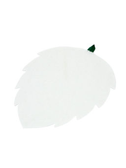 Коврик для бани и сауны "Берёзовый лист", 49х38см, войлок белый