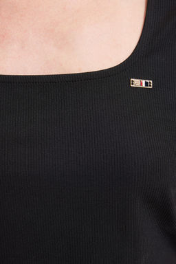 Kad_n Siyah Kare Yaka Basic Ti__rt - U.s. polo assn фото 6