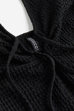 Vestido de punto con textura y lazada - H&m фото 2