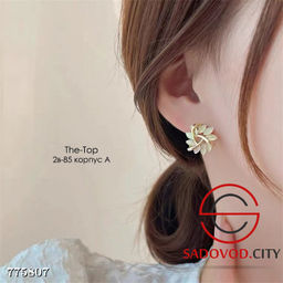 Женские серьги лепестки по кругу - Bruno фото 3