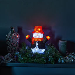 ULD-M2730-024/STA WHITE IP20 SNOWMAN Фигура светодиодная Снеговик, 27*30см, 24 светодиода. Белый свет. Провод прозрачный. TM Uniel