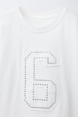 RHINESTONE NUMBER T-SHIRT - Zara фото 3