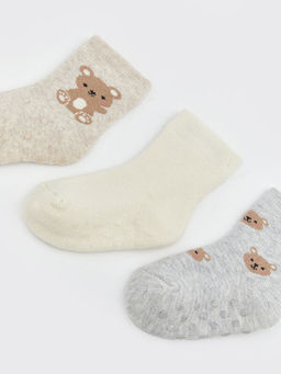 Desenli K?z Bebek Soket ?orap 3l?