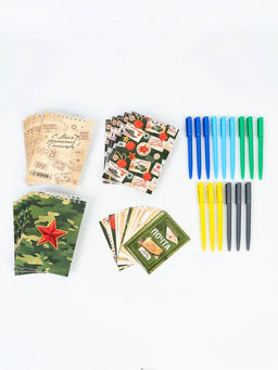 Подарочный набор, ручки 15 шт., открытки 15 шт., блокноты 15 шт. «С 23 февраля»