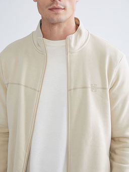 Dik Yaka Uzun Kollu Erkek Fermuarl? Sweatshirt