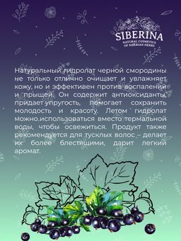 Гидролат чёрной смородины - Siberina фото 10