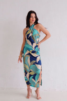 12351 Платье летнее с принтом