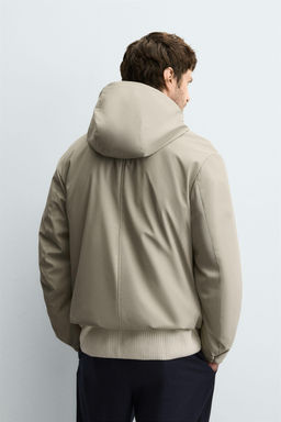 RUBBERISED EFFECT PARKA WITH HOODIE - Zara фото 3