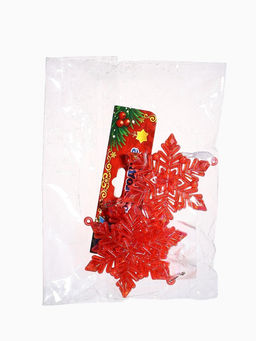 Ёлочная игрушка Зимнее волшебство. Снежинка подвесная, 235.5 см, красный перелив фото 13