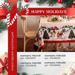 Дорожка Этель Happy Holidays 40х149 см, 100% хлопок, саржа 190 г/м2 - Simaland фото 9