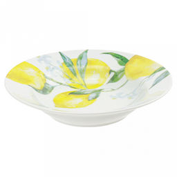 Тарелка глубокая фарфоровая "Лимоны" д200мм, 250мл, форма "Идиллия" (Беларусь)